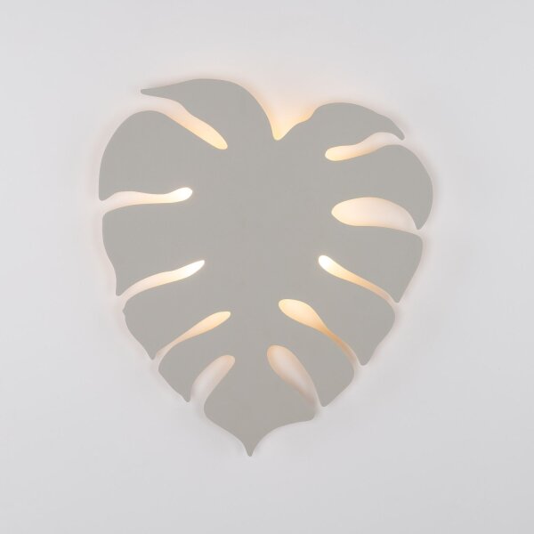 Wandleuchte Weiß indirektes Licht Metall H: 54 cm 4x G9 Blatt