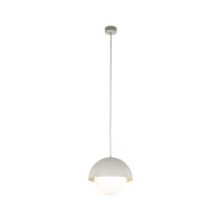 Hängelampe Metall Glas D: 27cm H: max. 160cm Beige...