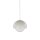 Hängelampe Metall Glas D: 27cm H: max. 160cm Beige Weiß E27
