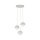 Lampe à suspendre 3 flammes métal verre G9 beige blanc DEVIN