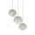Lampe à suspendre 3 flammes métal verre G9 beige blanc DEVIN