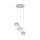 Lampe à suspendre 3 flammes métal verre G9 beige blanc DEVIN