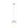 Lampe à suspendre Verre Métal Ø 17 cm Beige Blanc G9 Boule Abat-jour