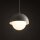 Lampe à suspendre Verre Métal Ø 17 cm Beige Blanc G9 Boule Abat-jour