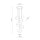 Lampe à suspendre métal verre G9 H : max. 1,4 m Beige Blanc 5 flammes