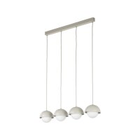 Hängeleuchte länglich 80cm Beige Weiß...