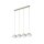 Hängeleuchte länglich 80cm Beige Weiß 4-flammig G9 Glas Metall