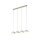 Hängeleuchte länglich 80cm Beige Weiß 4-flammig G9 Glas Metall