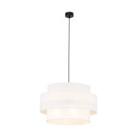 Suspension Tissu Blanc Ø 50 cm H : max. 160 cm 3x E27