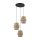 Suspension Jute Métal E27 H : max 145cm 3-flamme Boho