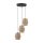 Suspension Jute Métal E27 H : max 145cm 3-flamme Boho