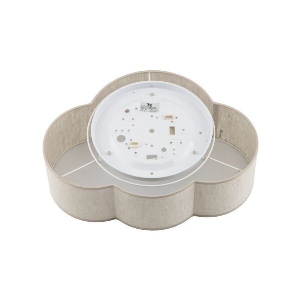 Chambre denfant Lampe nuage Beige Blanc Lin L : 43 cm 2x E27