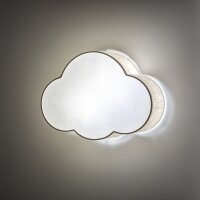 Chambre denfant Lampe nuage Beige Blanc Lin L : 43 cm 2x E27