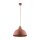 Lampe à suspendre métal bois Ø 34 cm rond H : max. 170 cm rouge E27