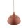 Lampe à suspendre métal bois Ø 34 cm rond H : max. 170 cm rouge E27