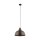 Suspension Marron Métal Bois D : 34 cm rond E27 Retro