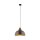 Suspension Marron Métal Bois D : 34 cm rond E27 Retro