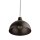 Suspension Marron Métal Bois D : 34 cm rond E27 Retro