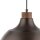 Suspension Marron Métal Bois D : 34 cm rond E27 Retro