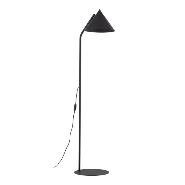 Lampadaire Noir Métal 145 cm petit E27 Rétro CODY