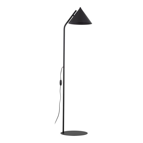 Lampadaire Noir Métal 145 cm petit E27 Rétro CODY