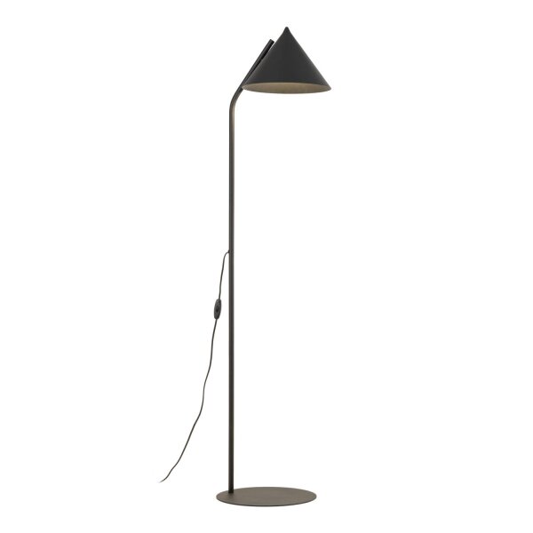 Lampadaire Noir Métal 145 cm petit E27 Rétro CODY