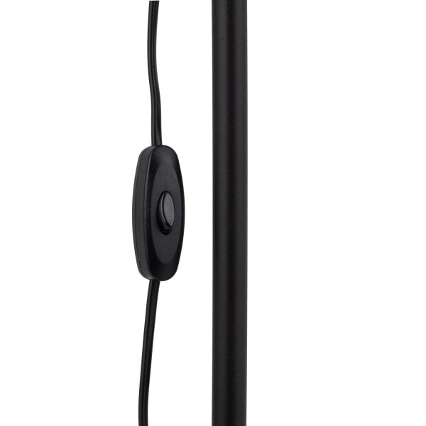 Lampadaire Noir Métal 145 cm petit E27 Rétro CODY
