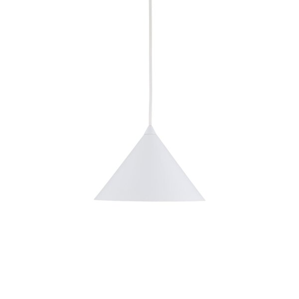 Hängeleuchte Metall E27 D: 19 cm rund H: max. 155 cm Weiß