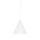 Suspension Blanc Métal Ø 25 cm H : max. 160 cm E27 Retro