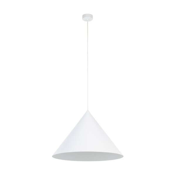 Hängelampe Metall Weiß Ø 50 cm H: max. 170 cm E27 Retro