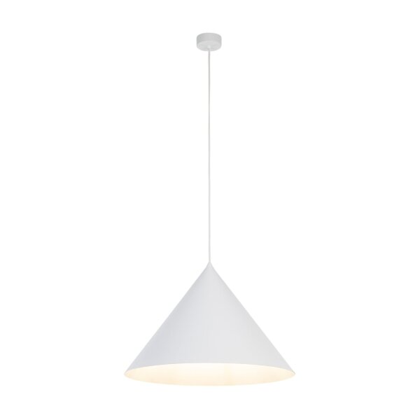 Hängelampe Metall Weiß Ø 50 cm H: max. 170 cm E27 Retro