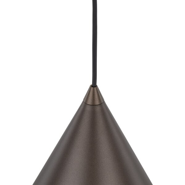 Hängelampe Metall Braun H: max. 1,6 m Ø 25 cm E27 Retro