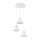Lampe à suspendre Blanc Métal Ø 42 cm 3 flammes design rétro