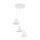 Lampe à suspendre Blanc Métal Ø 42 cm 3 flammes design rétro
