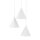 Lampe à suspendre Blanc Métal Ø 42 cm 3 flammes design rétro