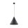 Suspension noire métal E27 Ø 32 cm H : max. 165 cm