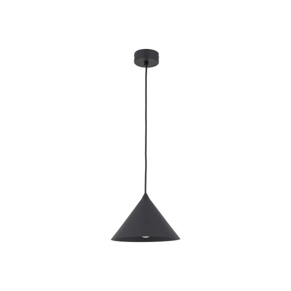 Lampe à suspendre noire ronde Ø 19 cm E27 rétro métal CODY