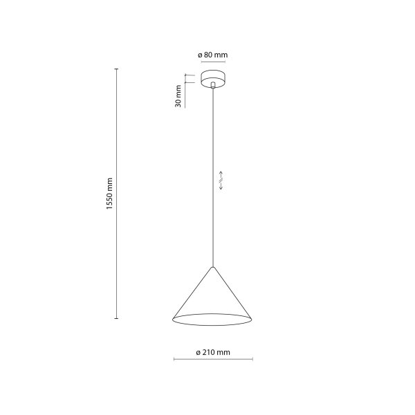 Lampe à suspendre noire ronde Ø 19 cm E27 rétro métal CODY