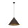 Suspension métal Ø 50 cm rond H : max 170 cm Brun E27