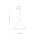 Suspension métal Ø 50 cm rond H : max 170 cm Brun E27