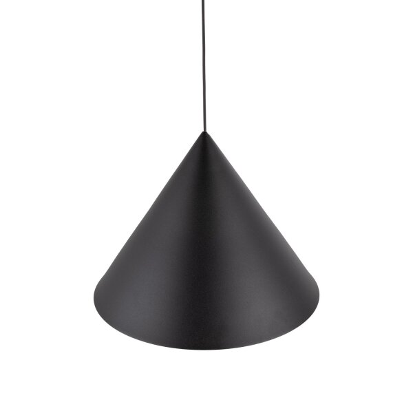 Lampe à suspendre métal noir Ø 50 cm grand E27 abat-jour conique