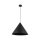 Lampe à suspendre métal noir Ø 50 cm grand E27 abat-jour conique