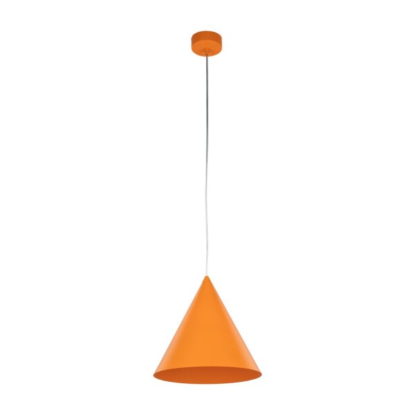 Suspension métal Ø 25 cm H : 160 cm réglable Orange E27
