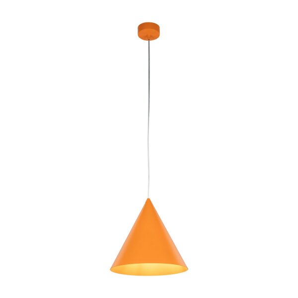 Suspension métal Ø 25 cm H : 160 cm réglable Orange E27