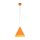 Suspension métal Ø 25 cm H : 160 cm réglable Orange E27