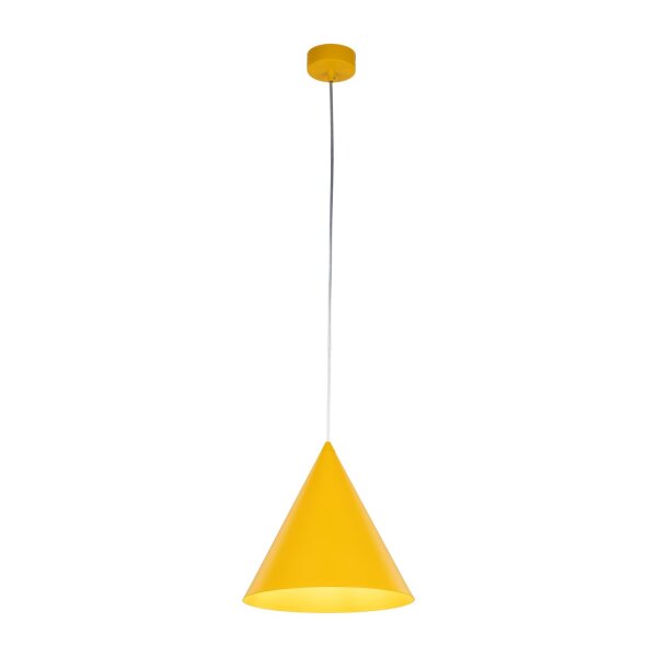 Gelbe Hängelampe Metall E27 Ø 25 cm H: max. 160 cm verstellbar