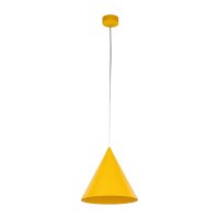 Lampe &agrave; suspendre jaune m&eacute;tal E27 &Oslash;...