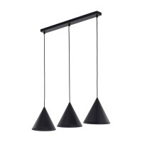 Lampe &agrave; suspendre 3 flammes Noir L : 75 cm E27...