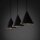 Lampe à suspendre 3 flammes Noir L : 75 cm E27 Rétro Métal