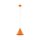 Suspension métal Ø 19 cm ajustable Orange E27
